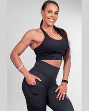 Super Soft Racerback Crop 2.0 - Charcoal
